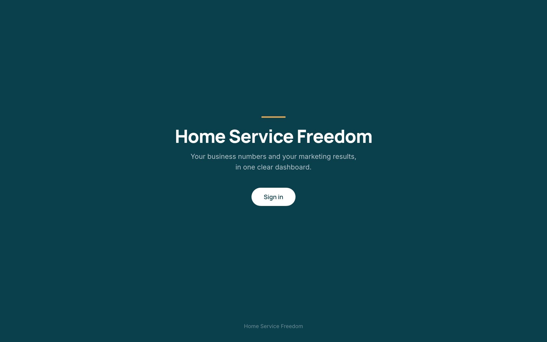 Home Service Freedom — Agency analytics for home service businesses