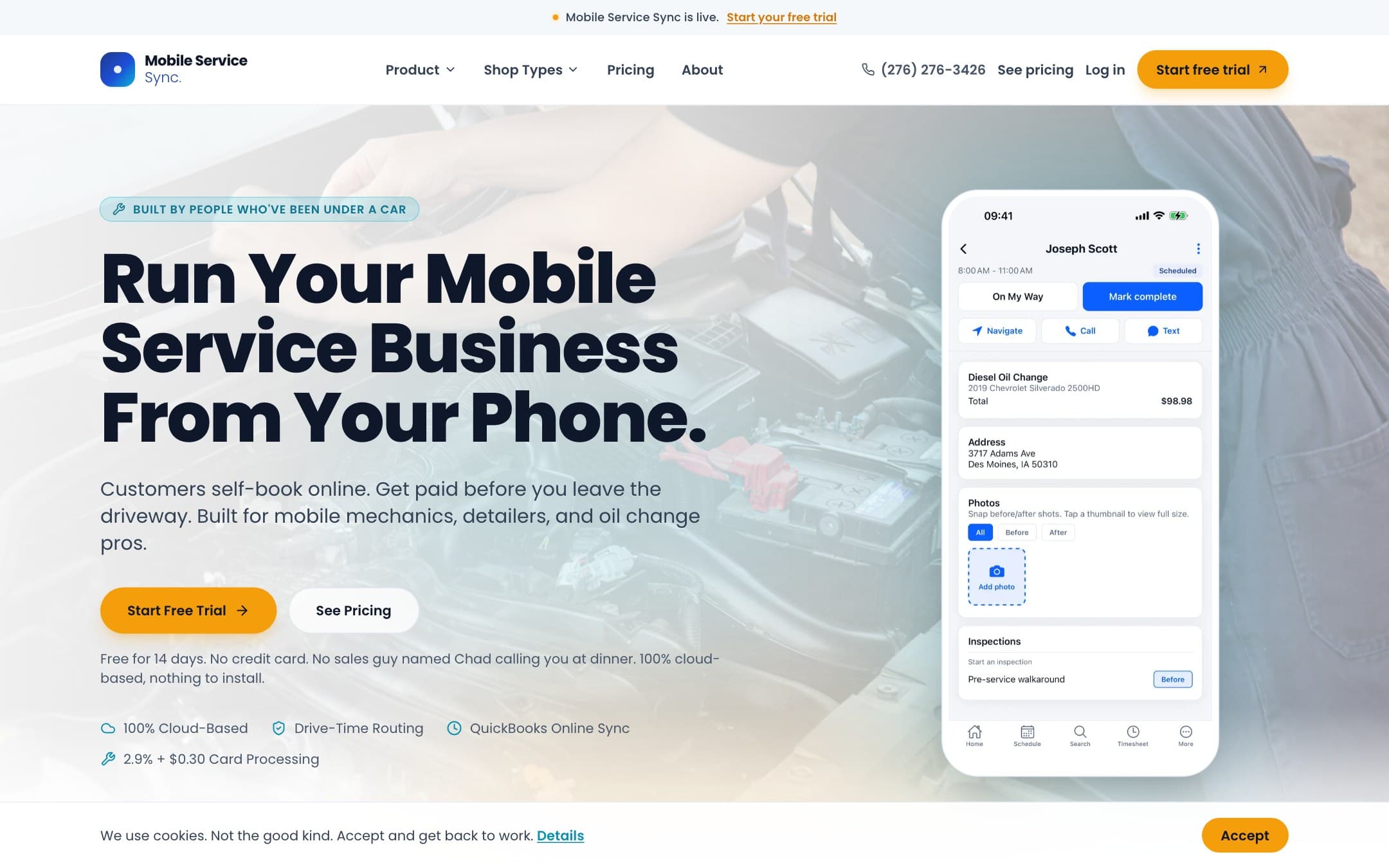 Mobile Service Sync — Multi-tenant CRM for mobile service operators