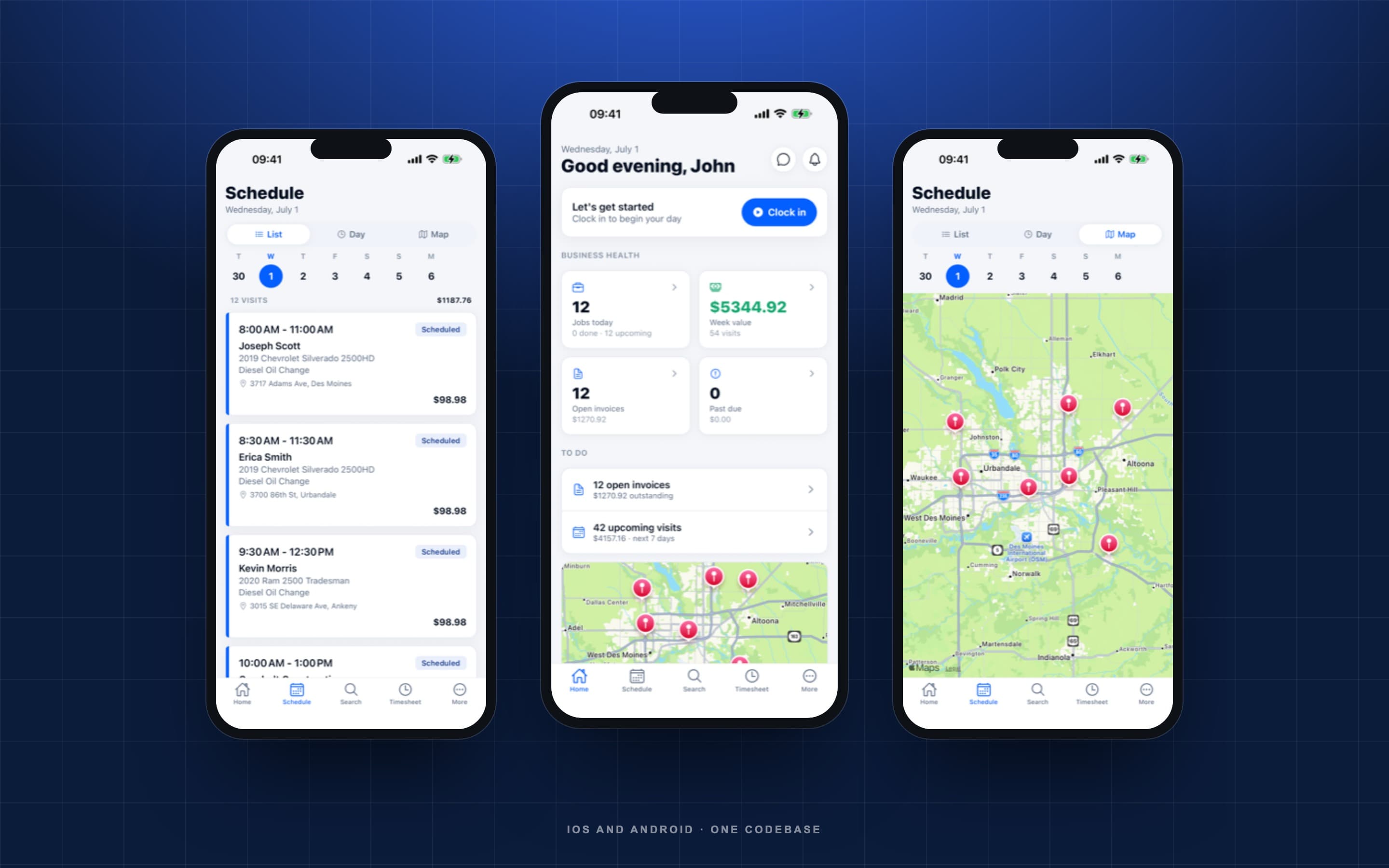 Mobile Service Sync Field App: The technician app, iOS and Android
