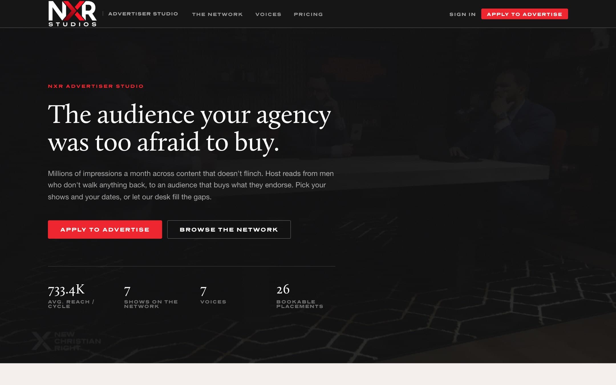 NXR Advertiser Studio — Ad inventory portal and review desk