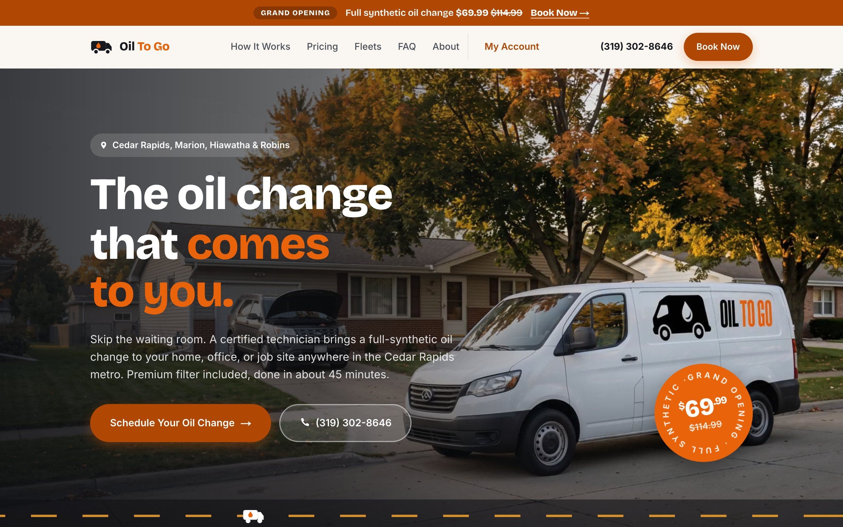 Oil To Go: A mobile oil change that sells the driveway, not the coupon