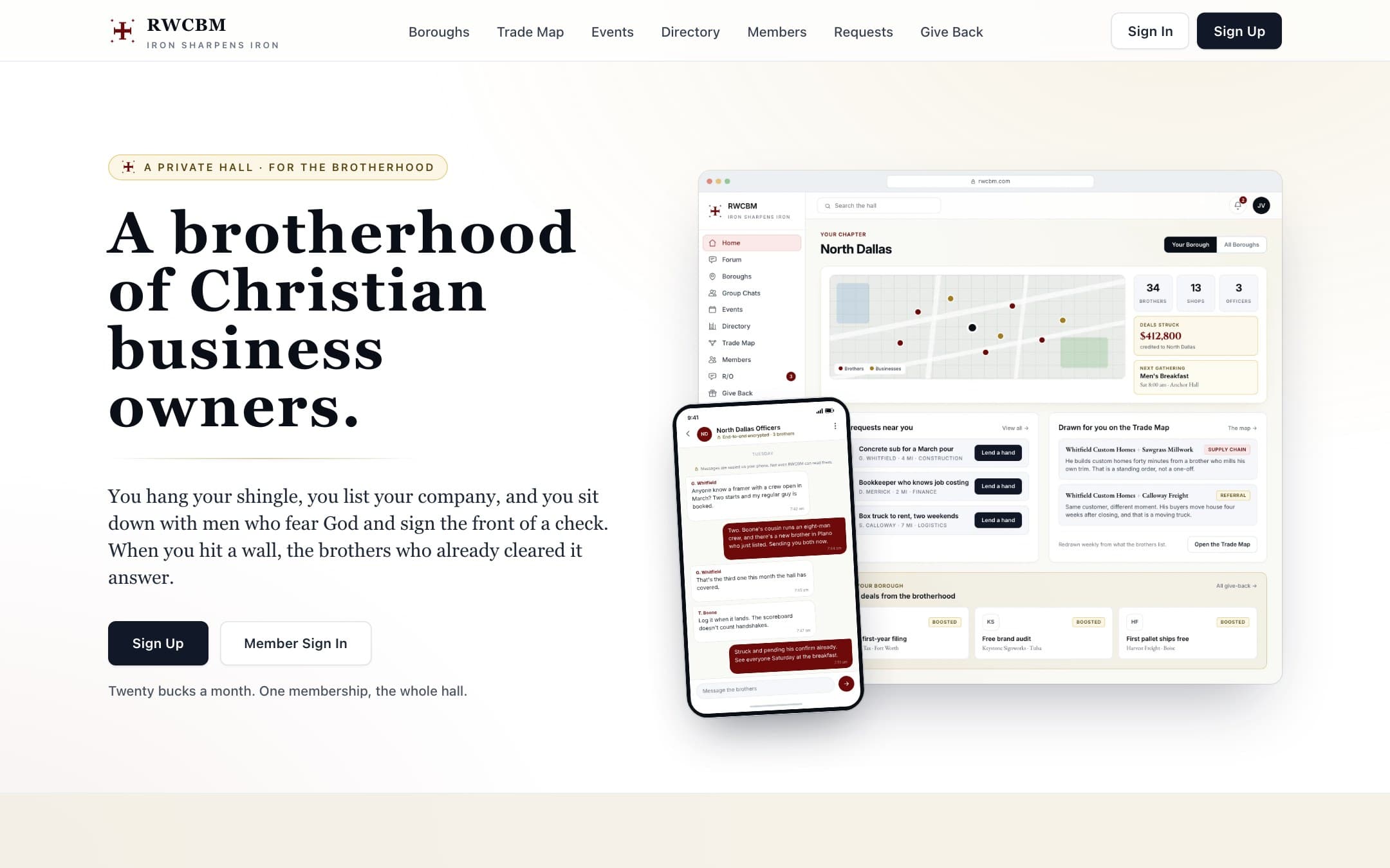 RWCBM — A private members' network, web and mobile